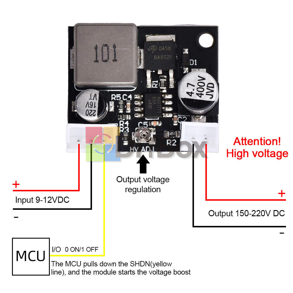 MAX1771 DC-DC 5V 12V to 150V~220V Step-Up Voltage Regulator Boost Power Module