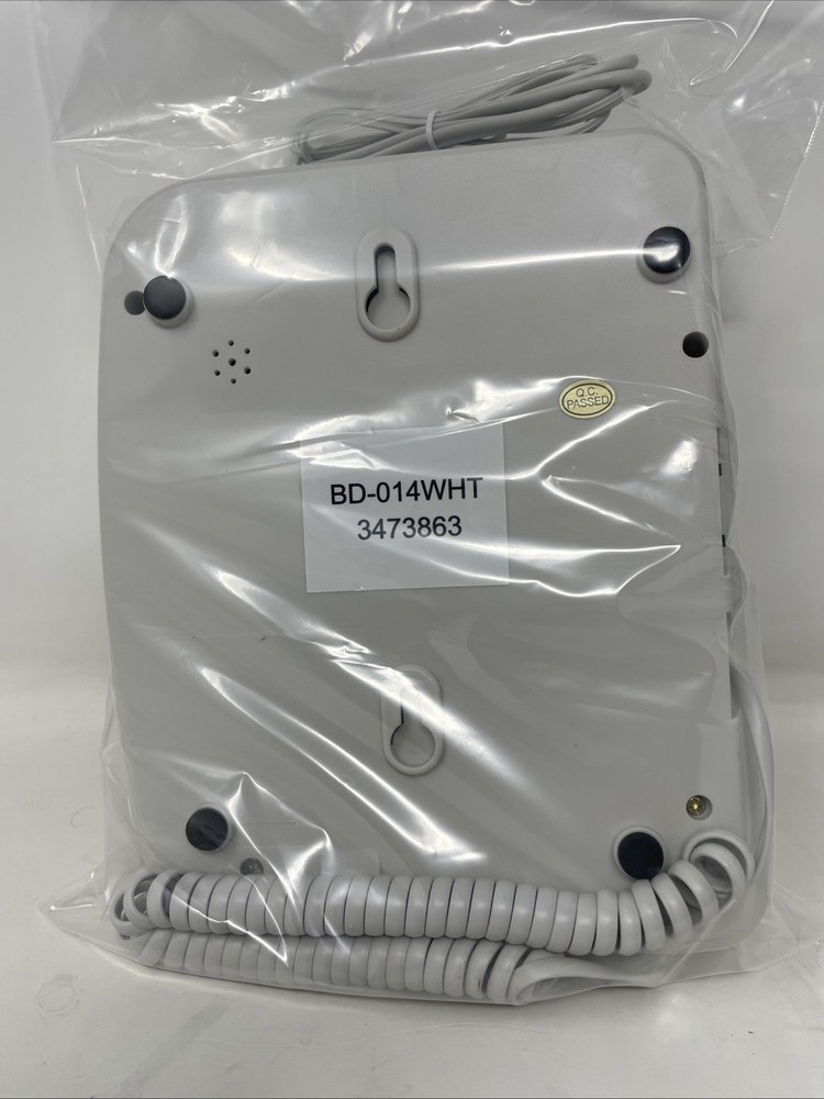 Big Keys White Telephone Large Buttons Volume Control Hands Free Function