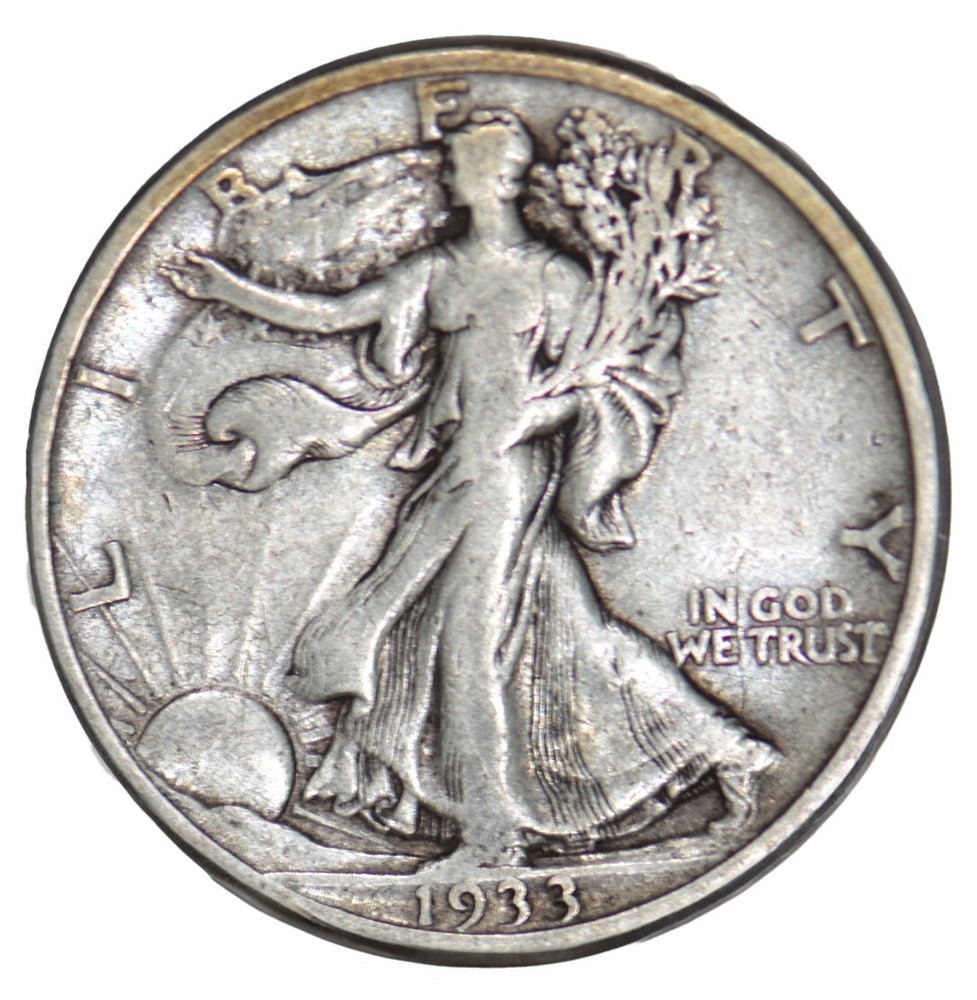 1933-S Walking Liberty Half Dollar ~ VF