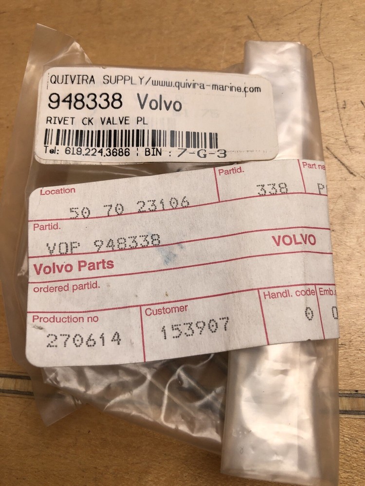 Volvo Penta OEM Blind Rivet 948338