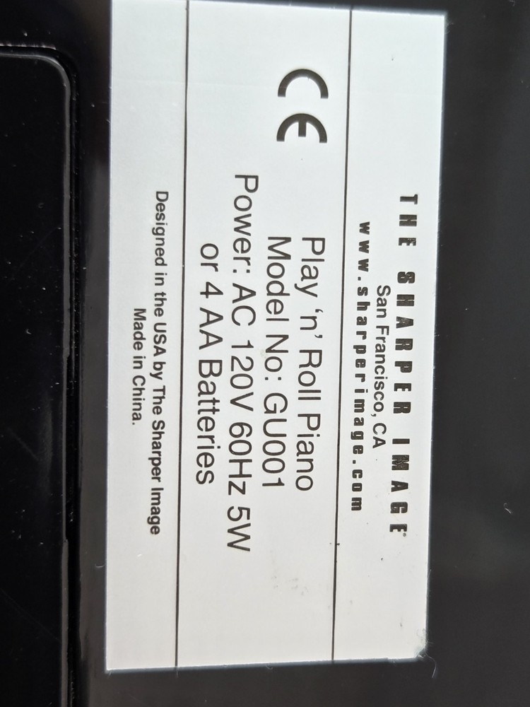 Sharper Image Play ‘N' Roll Portable Piano Electronic Keyboard Tested Working