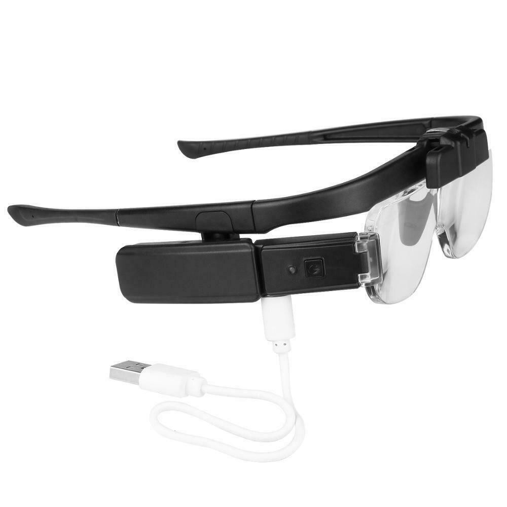 Rechargeable 6-Magnification LED Light Magnifying Glass Adjusting Magnifier Loop