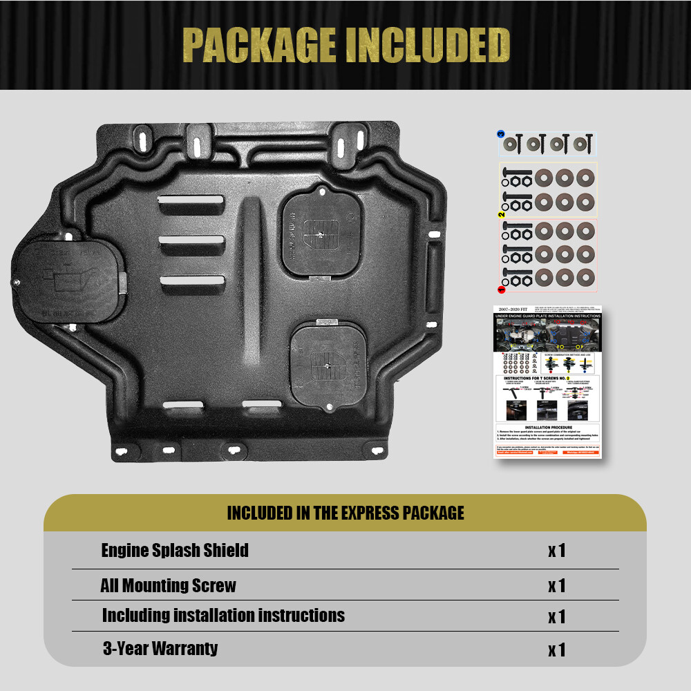 For Honda Fit 2008-2019 Front Engine Splash Shield Engine Cover Case Guard