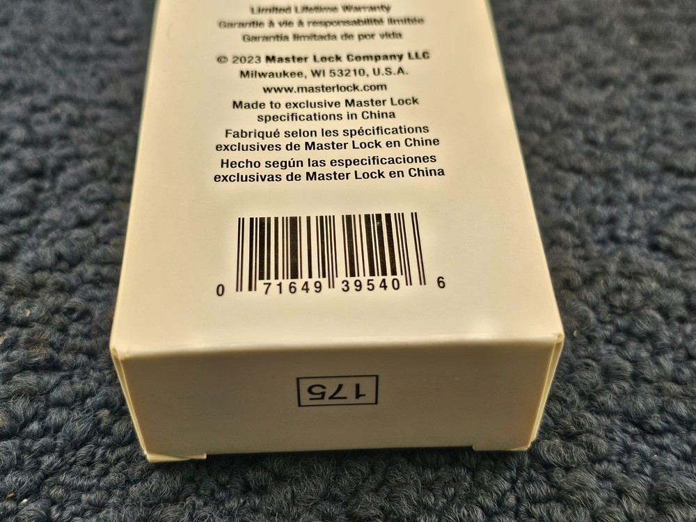 Master Lock 175: Combination Brass Padlock 4 Digit Resettable