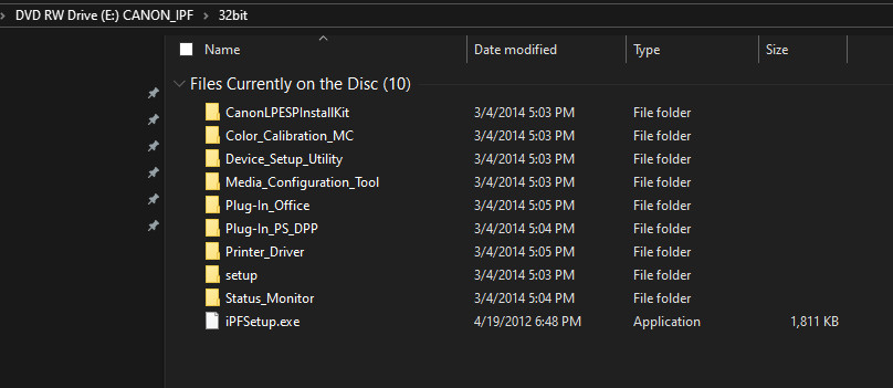 Canon IPF8400 Plotter, OEM 32 bit installation single DVD/CD