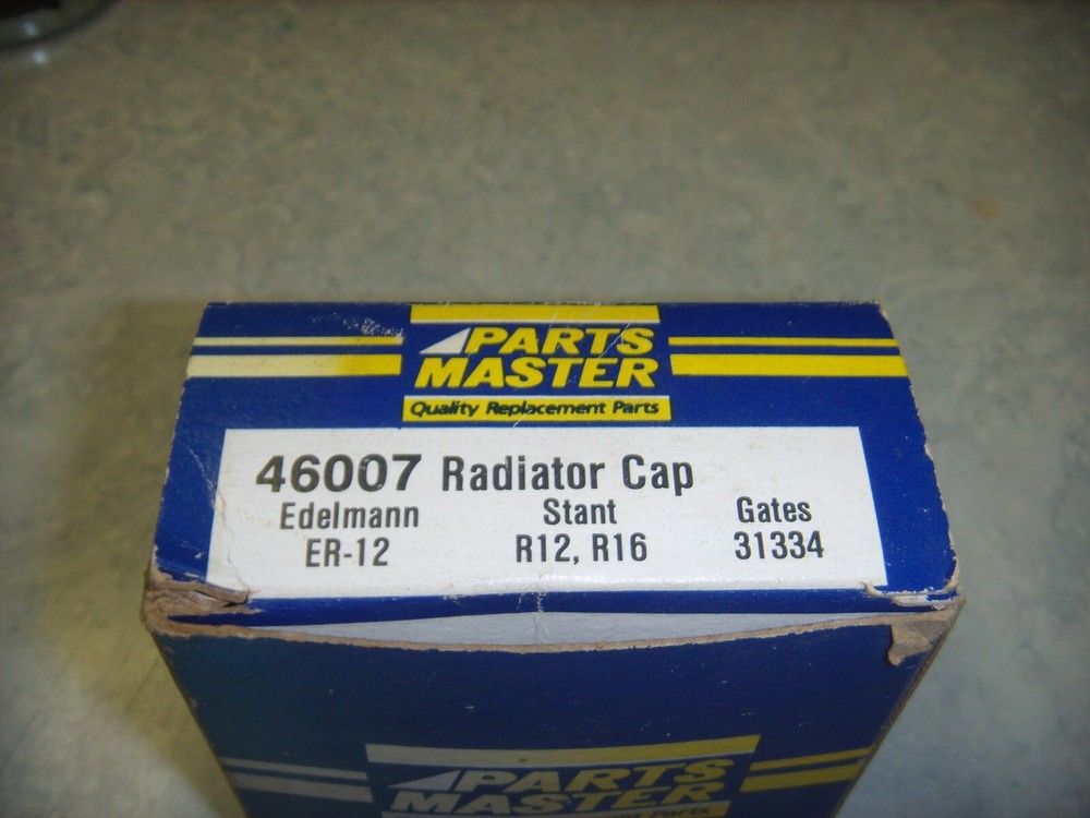 New Parts Master Radiator Cap 46007