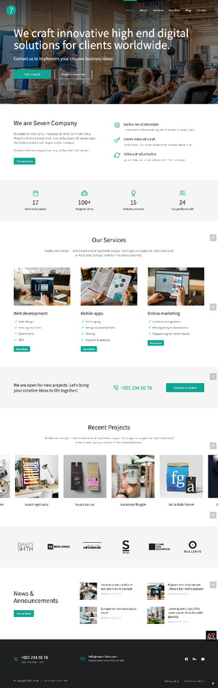 Starter Website Design with Free VPS Web Hosting and Installation