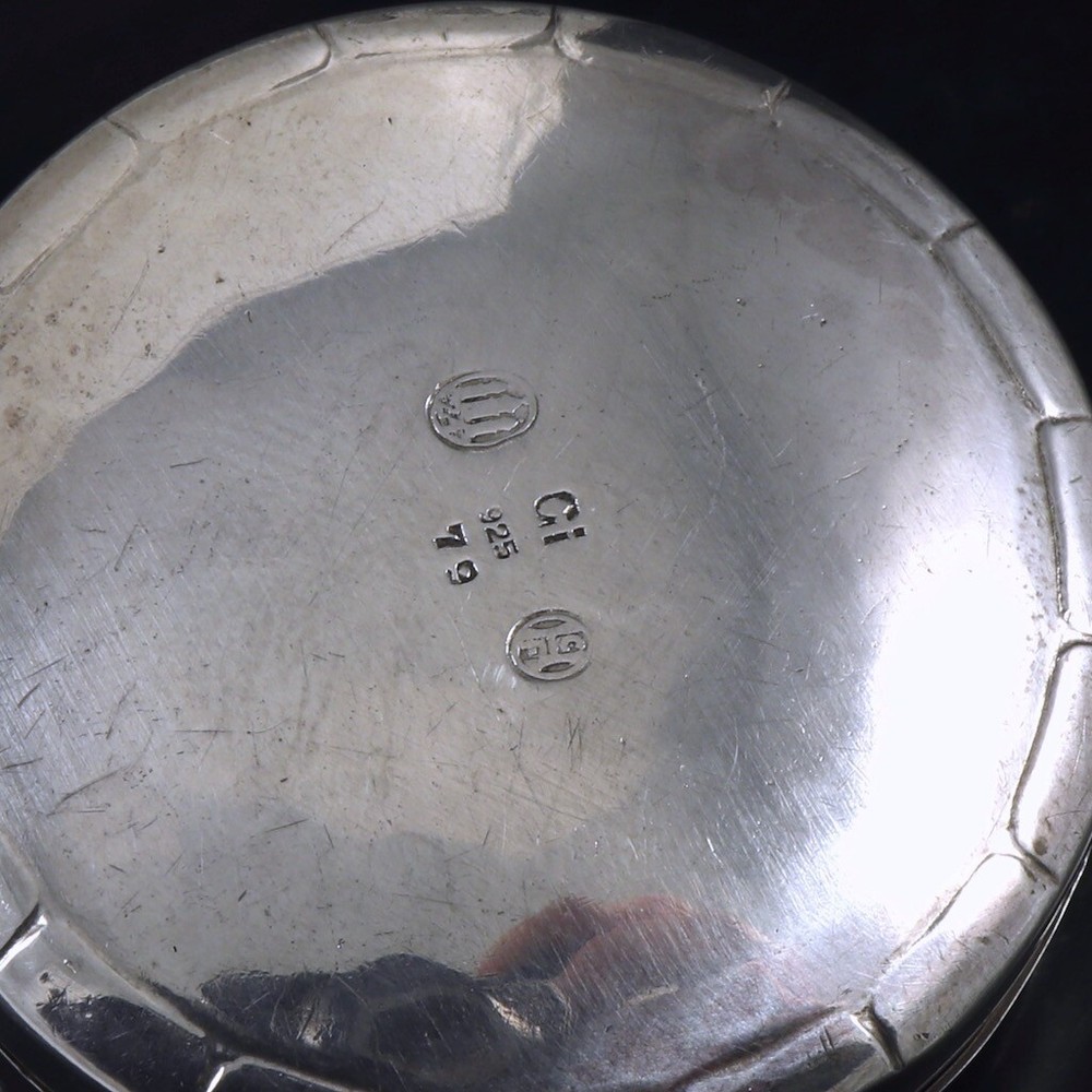 Georg Jensen. Sterling Silver Pill Box #79. Early version from 1904-1908.