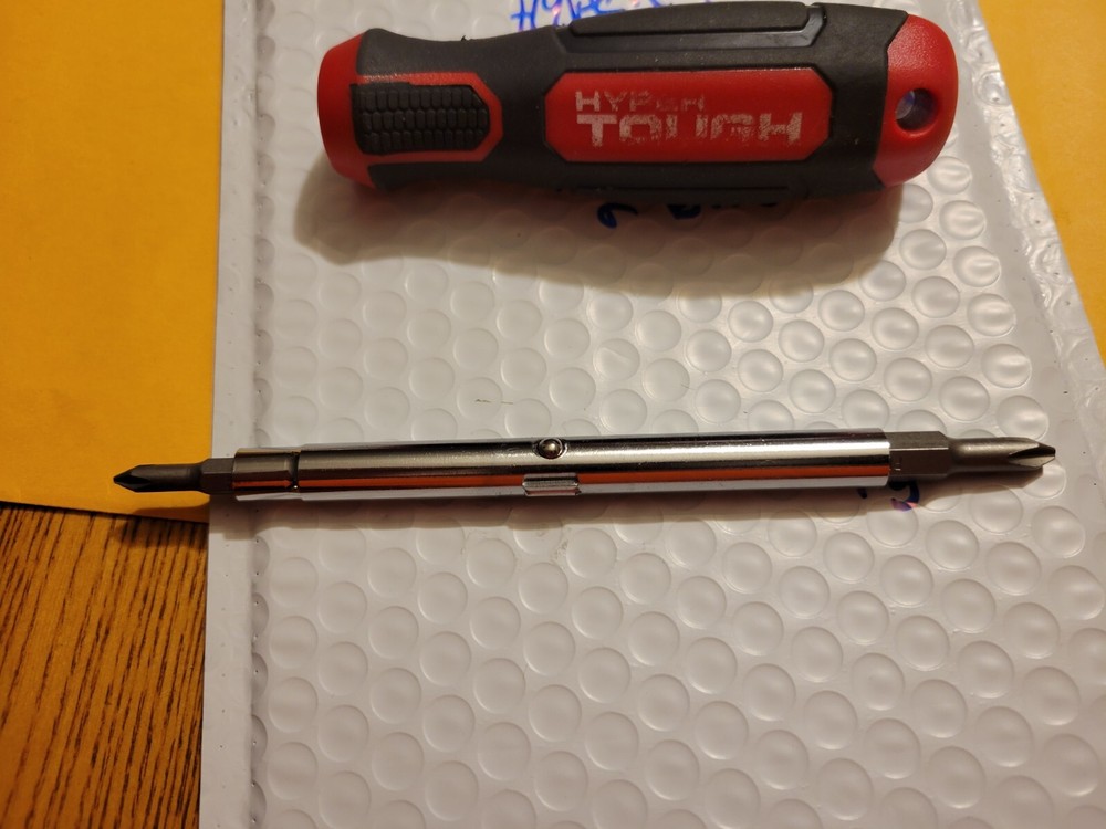 HYPER TOUGH 4 WAY SCREW DRIVER & NUT DRIVER W/ BITS NICE SET