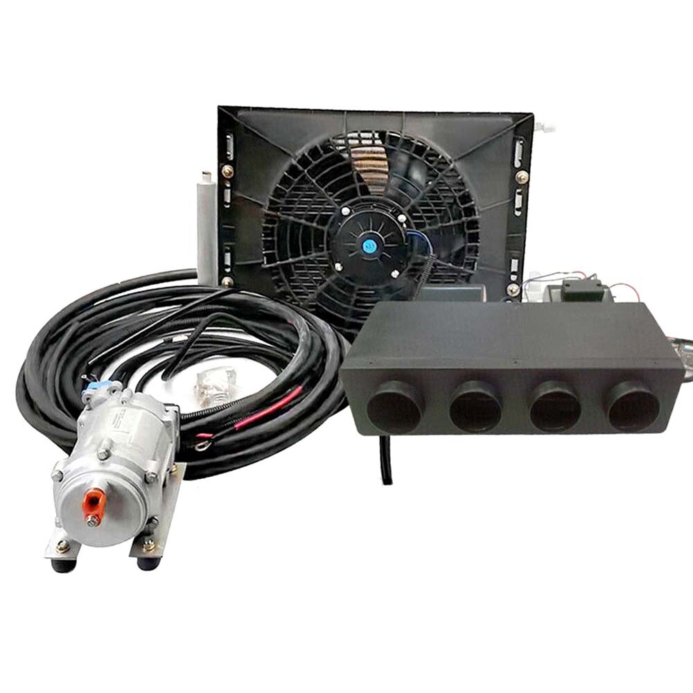 12V Air Conditioning Cool Only Under Dash Electric Compressor A/C Kit 12000 BTU
