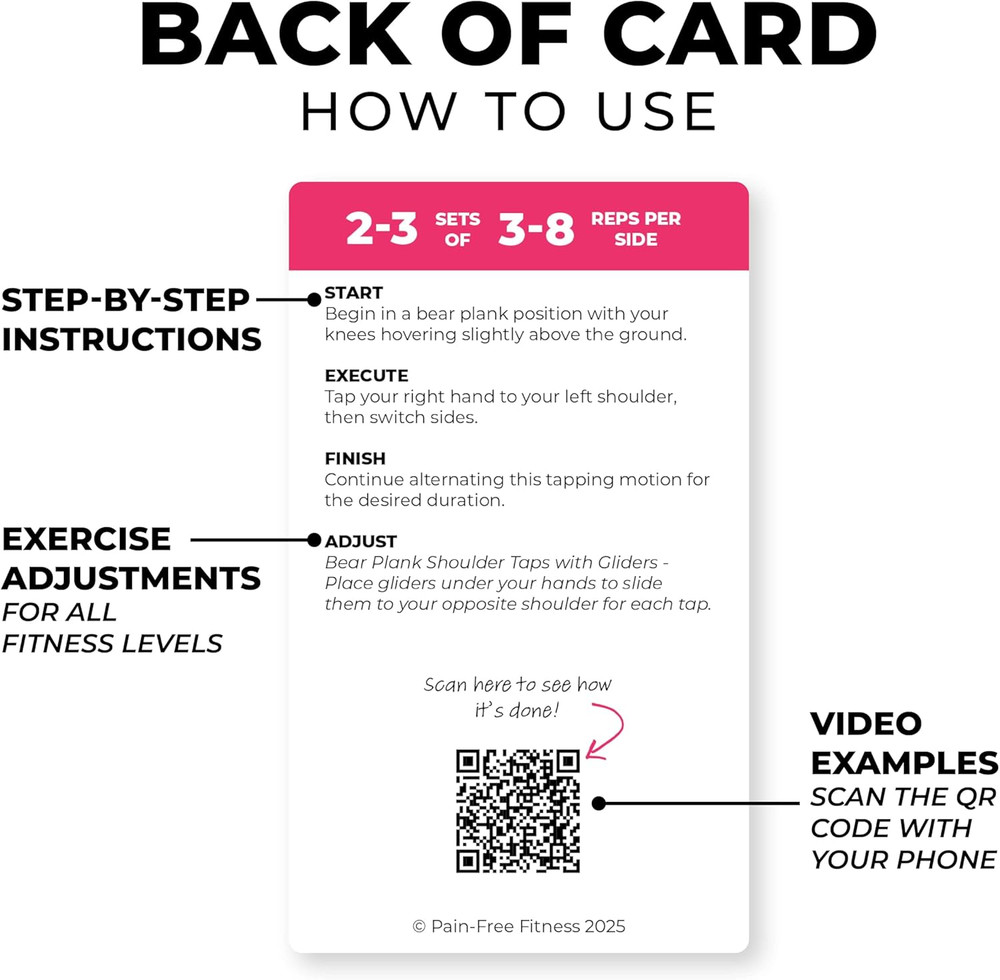 Exercise Flash Cards - Workout Cards Deck - Exercise Cards for Home Workouts ...