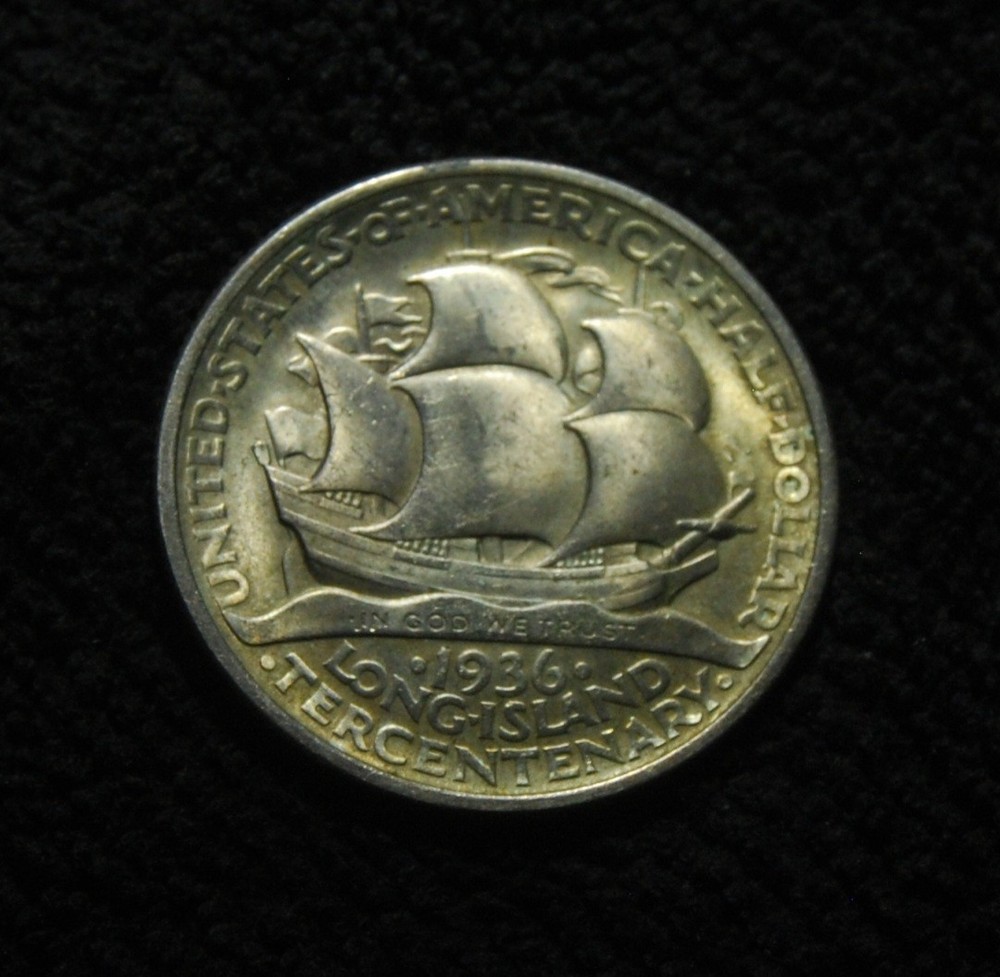 1936 Long Island Tercentenary Silver Half Dollar