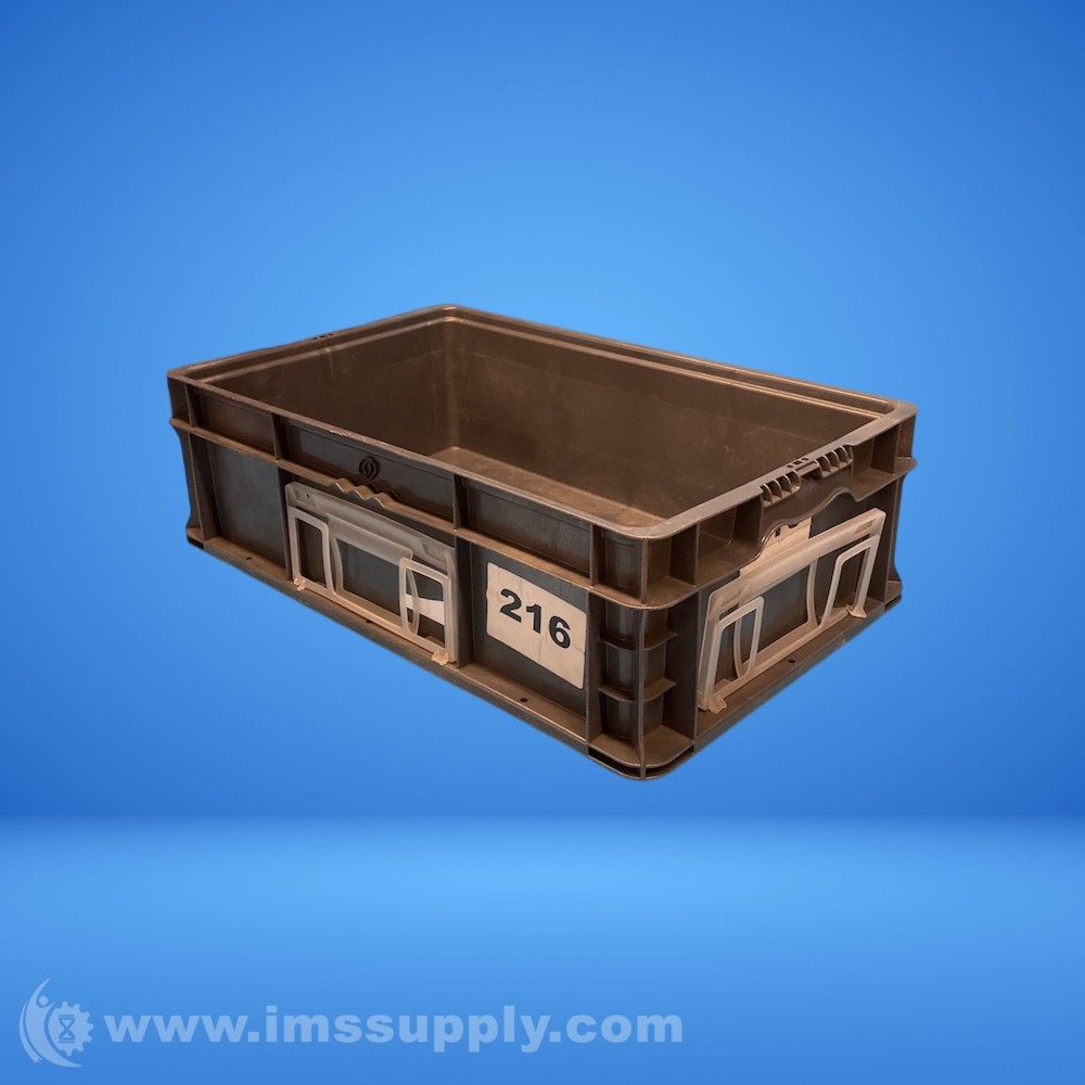 Gray Striaght Wall Stackable Tote Container USIP