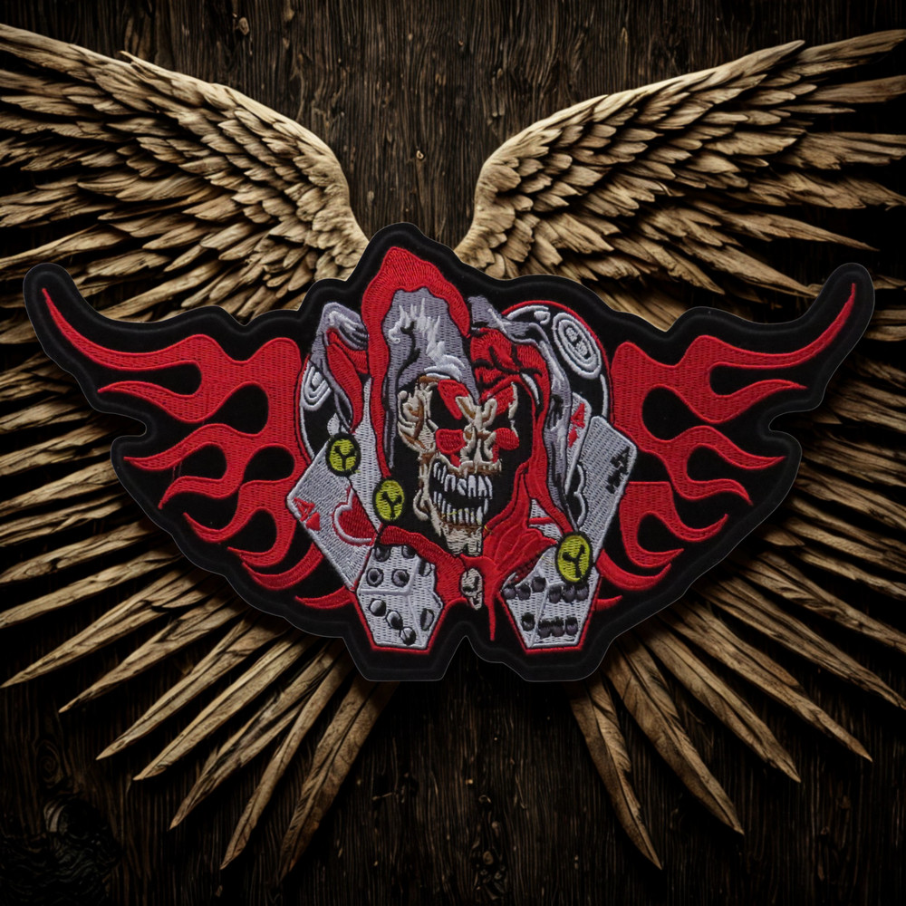 Skeleton clown back patch biker patch punk iron on patch iron on