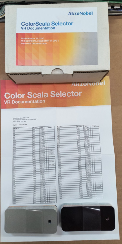 Akzo Nobel Color Scala Selector Paint Chip Sample Kit VR Documentation