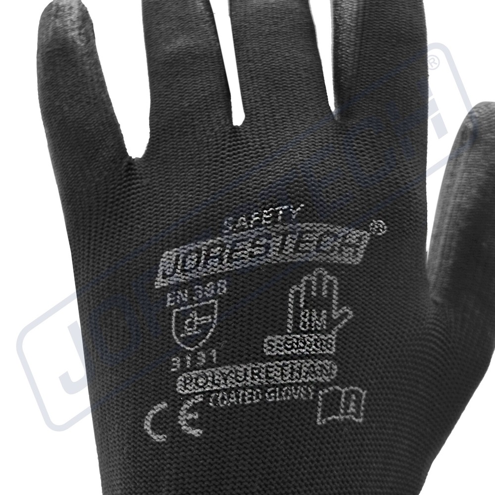 Breathable ultra-thin flexible gloves polyurethane palm coated for work