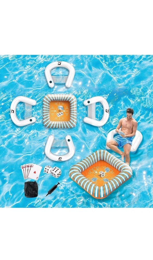 Cipton Inflatable Card Game Table Set - Pool Toys