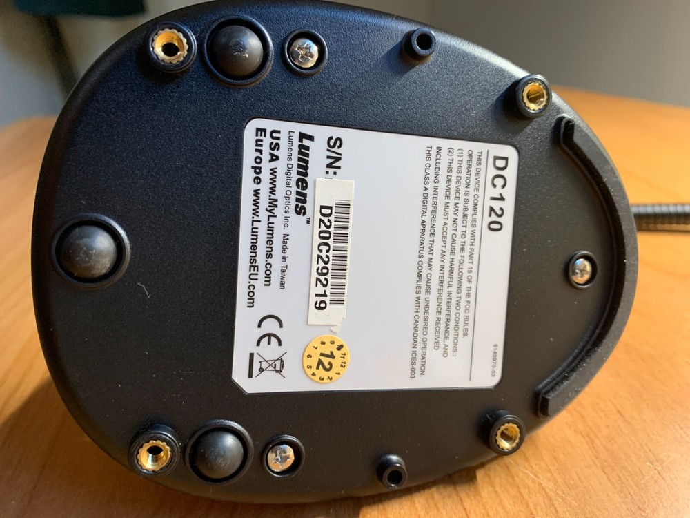 Lumens DC120 Digital Document Camera Visualizer Only - TESTED