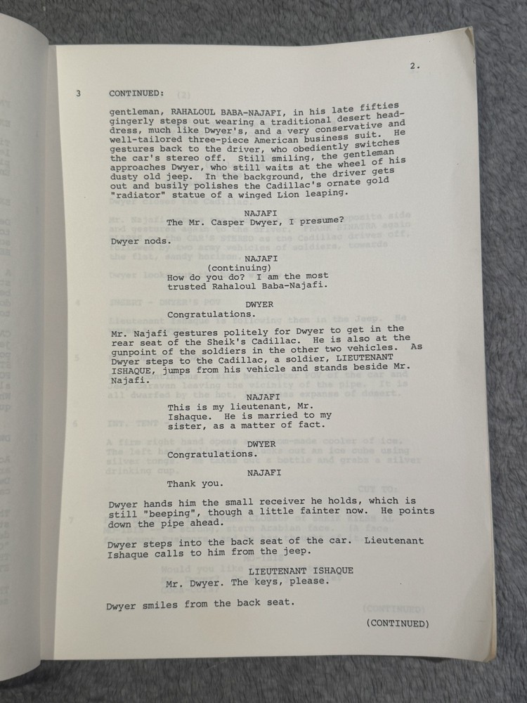 1979 "OIL" by Larry Hankin SCRIPT SCREENPLAY