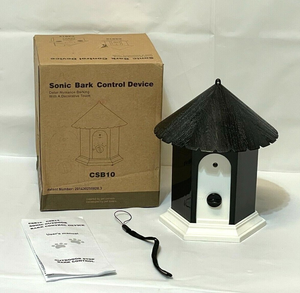 Decorative Sonic Anti Bark Control Device Deter Nuisance Barking Waterproof