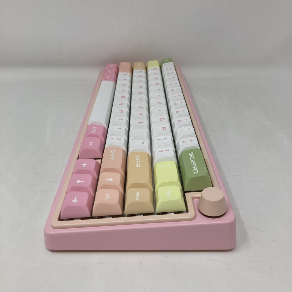 Dustsilver D66 Wireless Mechanical Keyboard Peach