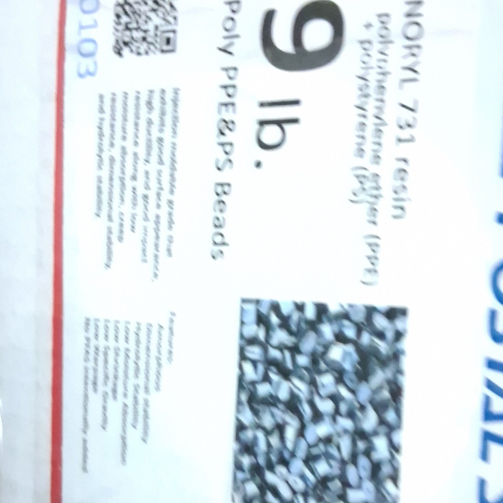 Polyphenylene Ether PPE + Polystyrene PS NORYL 731 Resin Beads  19 lb