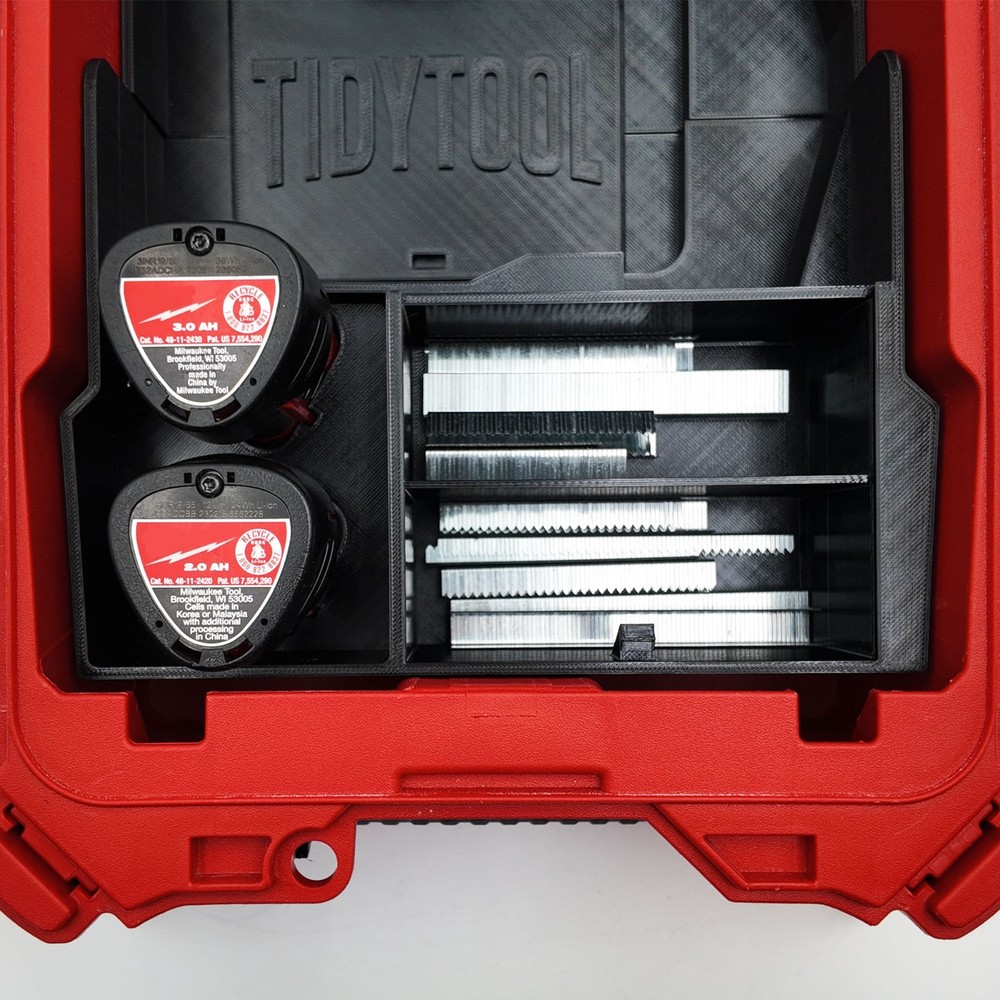 M12 Crown Stapler Organizer for Milwaukee Compact Packout insert 2447-20