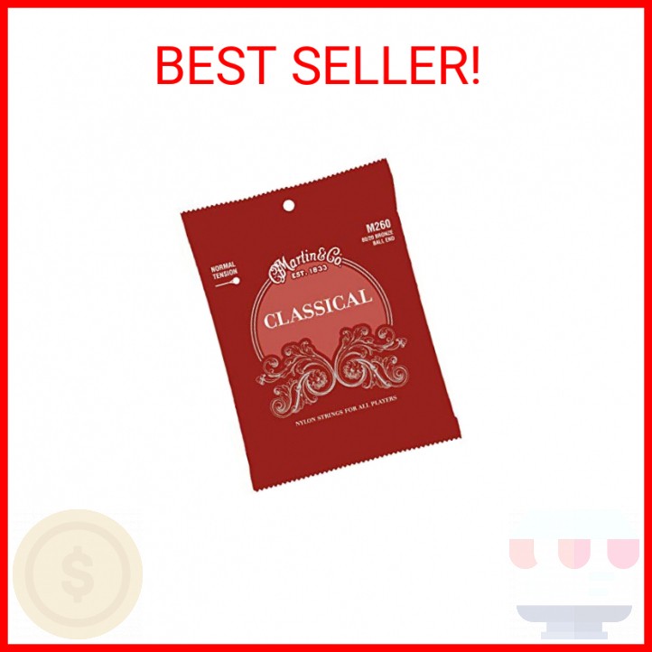 MARTIN Classical Guitar Strings (M260), 80/20 Bronze