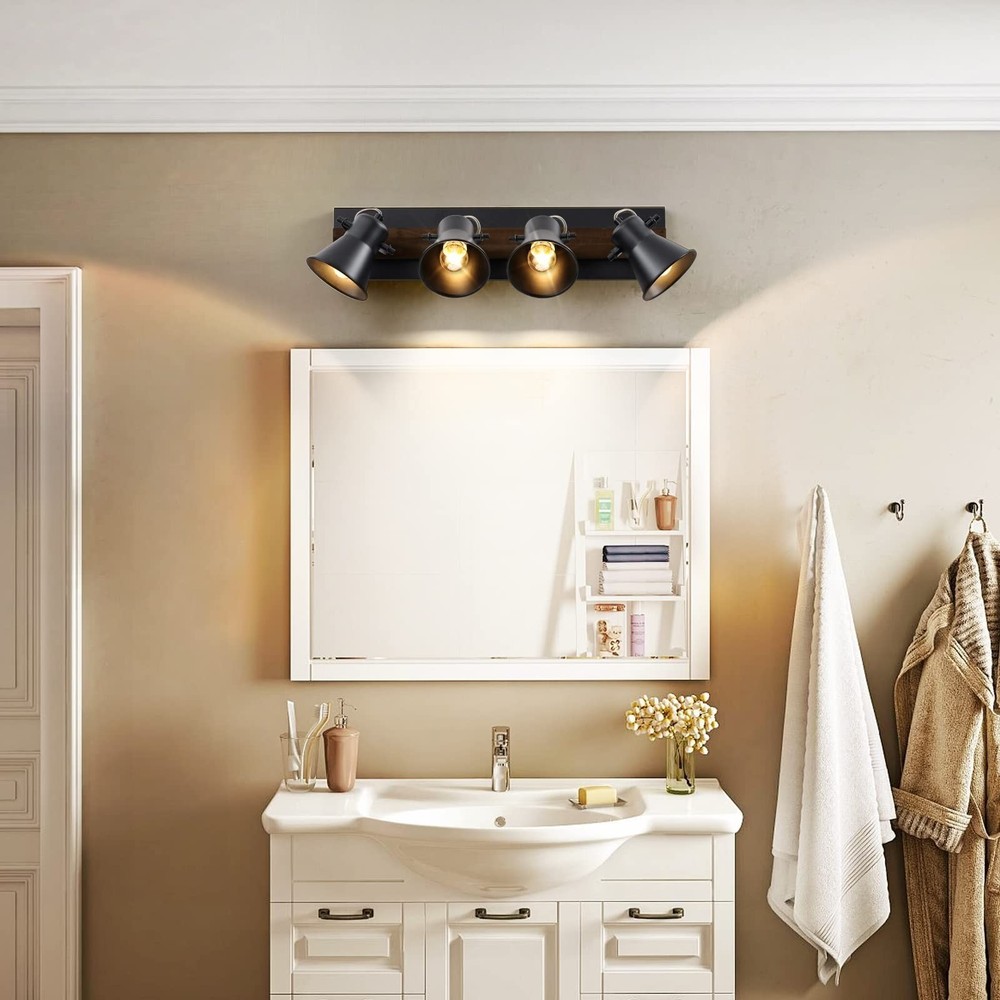 SEEBLEN 4-Light Kitchen Light Fixtures - Adjustable Ceiling/Wall Mount Spotli...