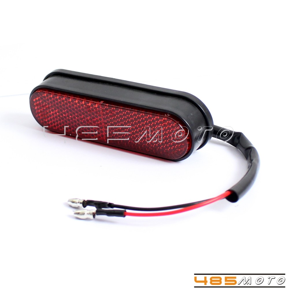 Red Universal Reflector LED License Plate Number Light W/ Integrated Tail Light