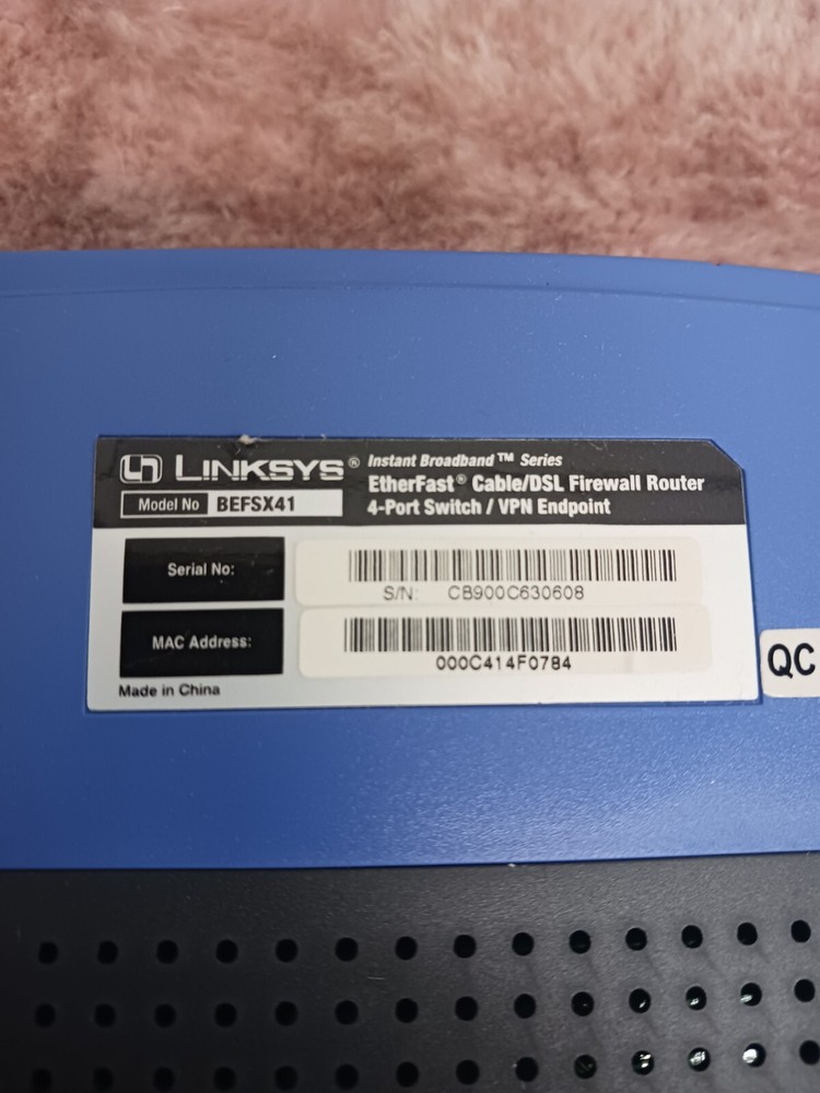 Linksys Firewall Router BEFSX41