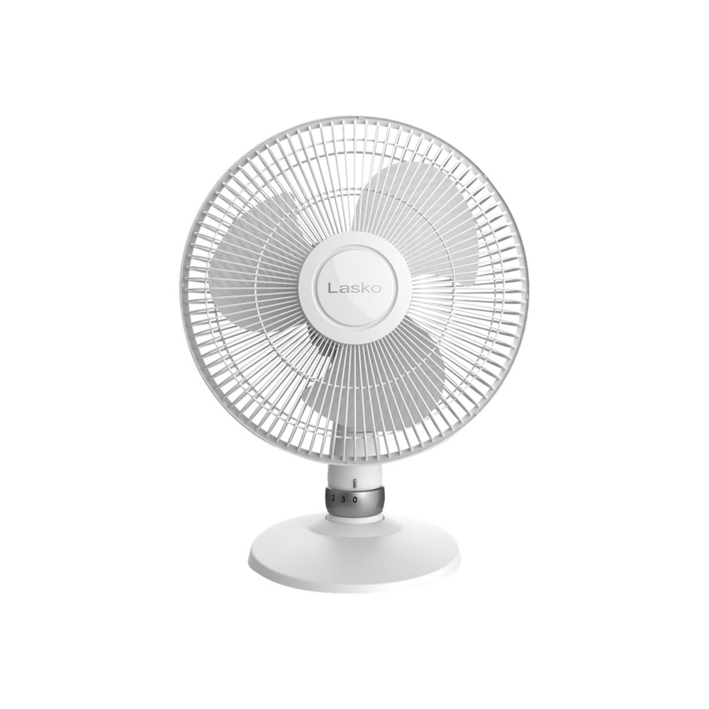 12" Oscillating Table Fan Wht
