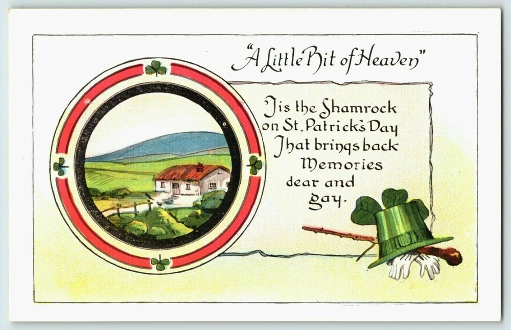 C1915 St. Patrick's Day Shamrock  Post Card A8