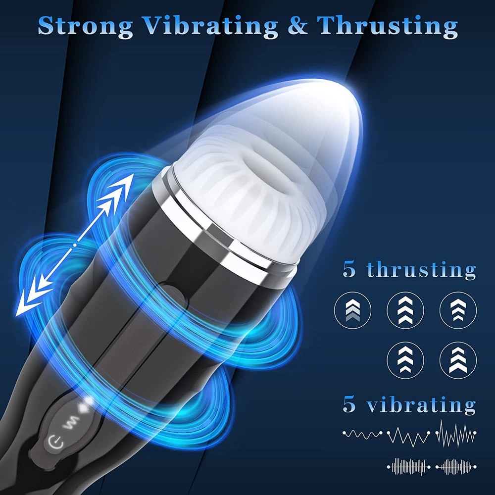 Automatic Male Masturbaters Telescopic Thrusting Cup Vibration Stroker Lubricant