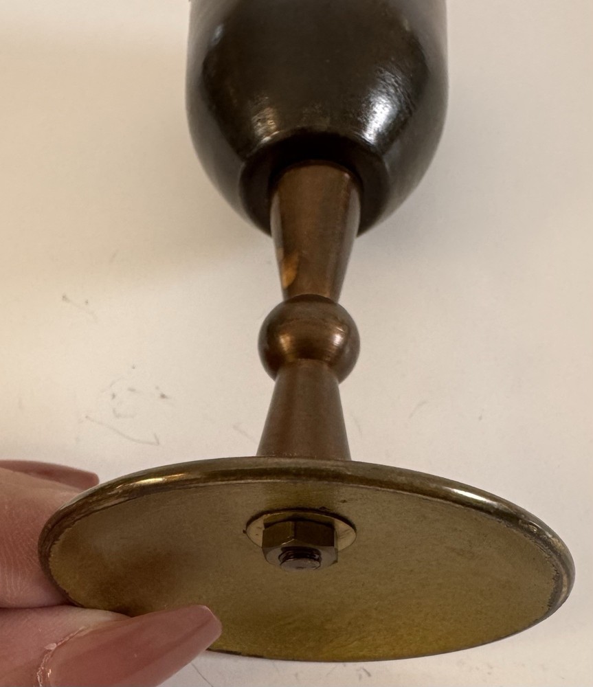 Vintage Brass Kiddush Cup Dark Green