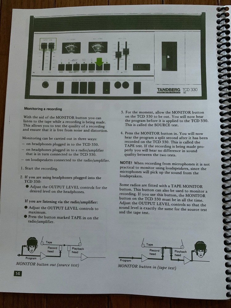 Tandberg TCD 330 Cassette Deck Owners Manual - copy