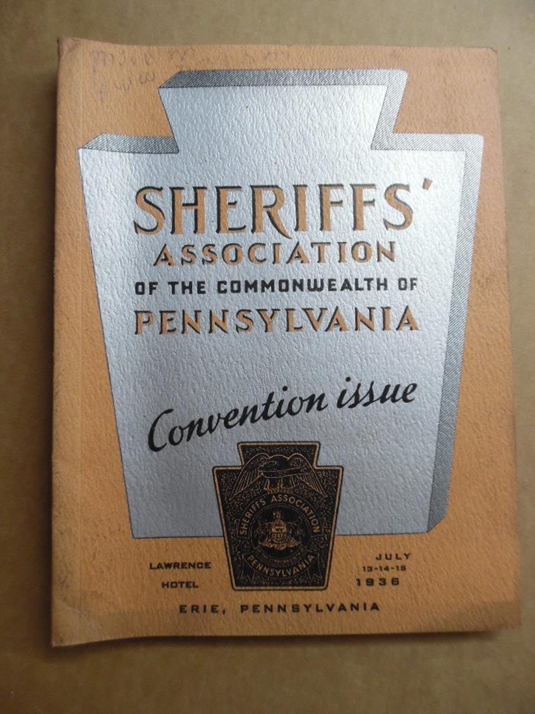 1936 Pennsylvania Sheriffs Association Annual Convention Program Souvenir Book