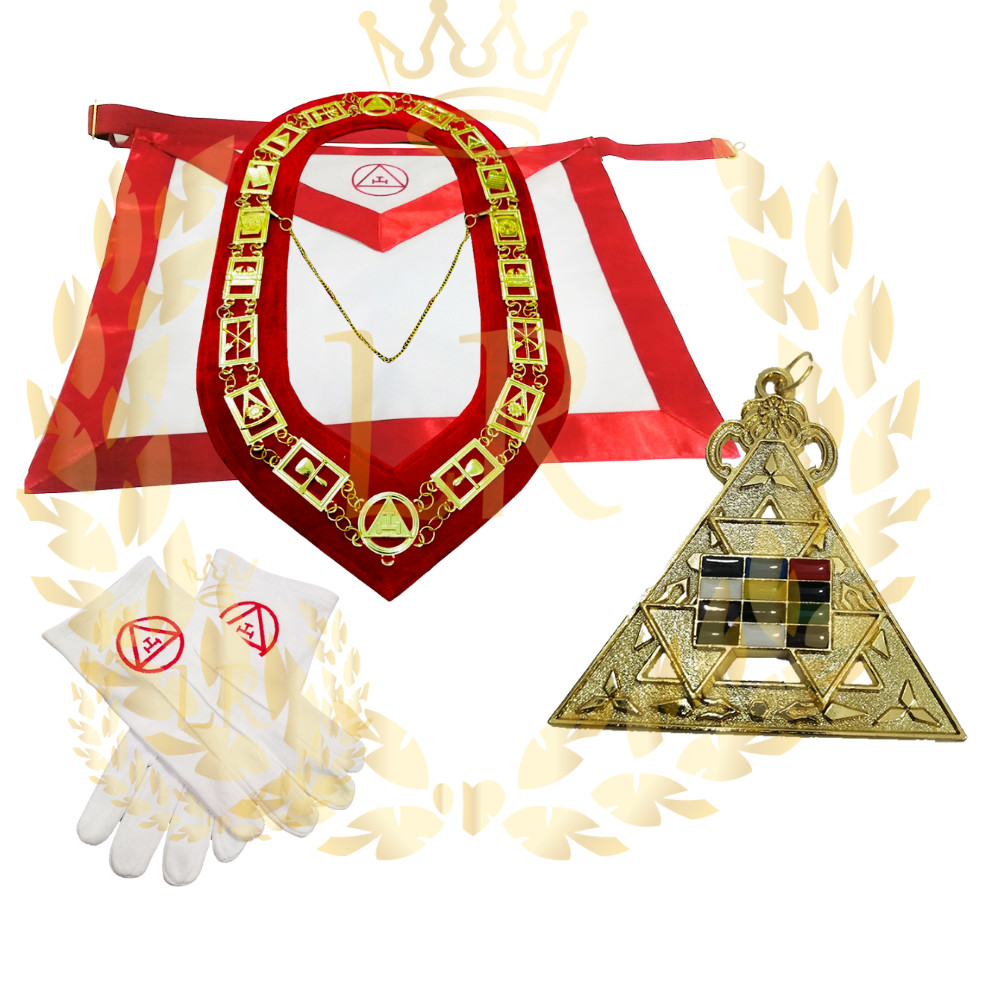 masonic freemason regalia royal arch embroidered fabric Apron, Package