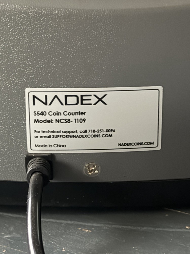 Nadex S540 Coin Counter Sorter Wrapper VGC Complete