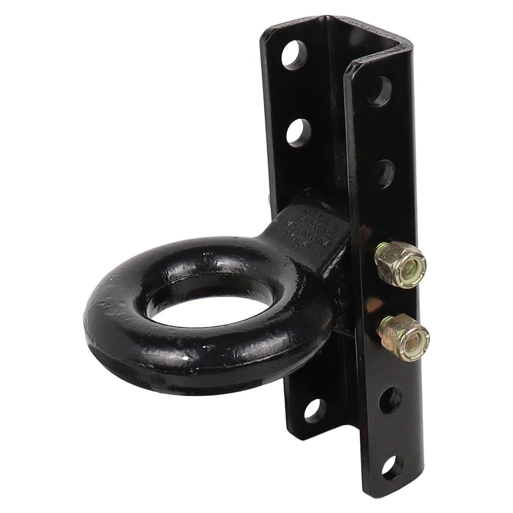 3"ID Trailer Pintle Hitch Lunette Ring Eye Coupler+5-Position Adjustable Channel