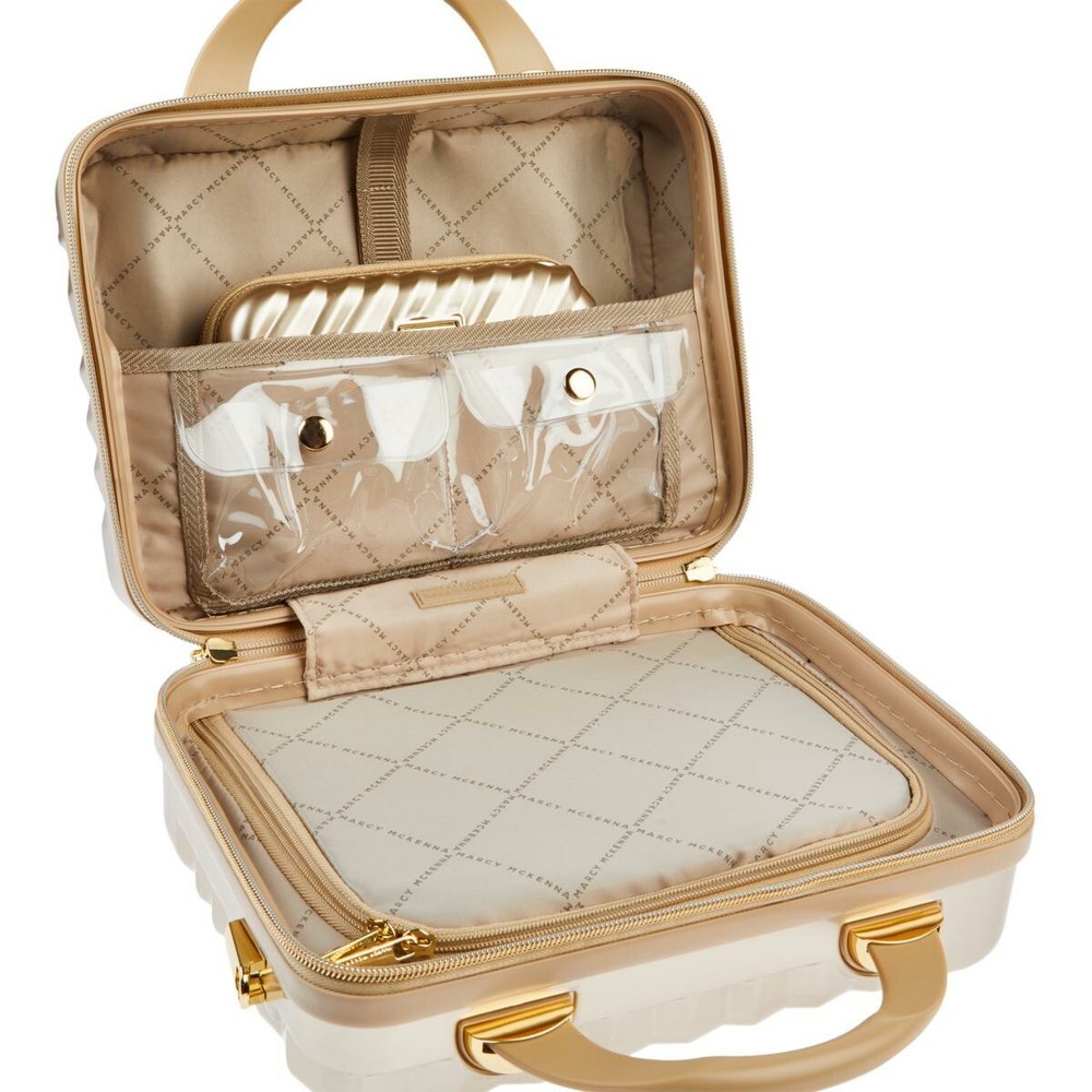 Marcy McKenna Hamptons Beauty Case and Mini Case Bundle 2-pc Set Purple NWT