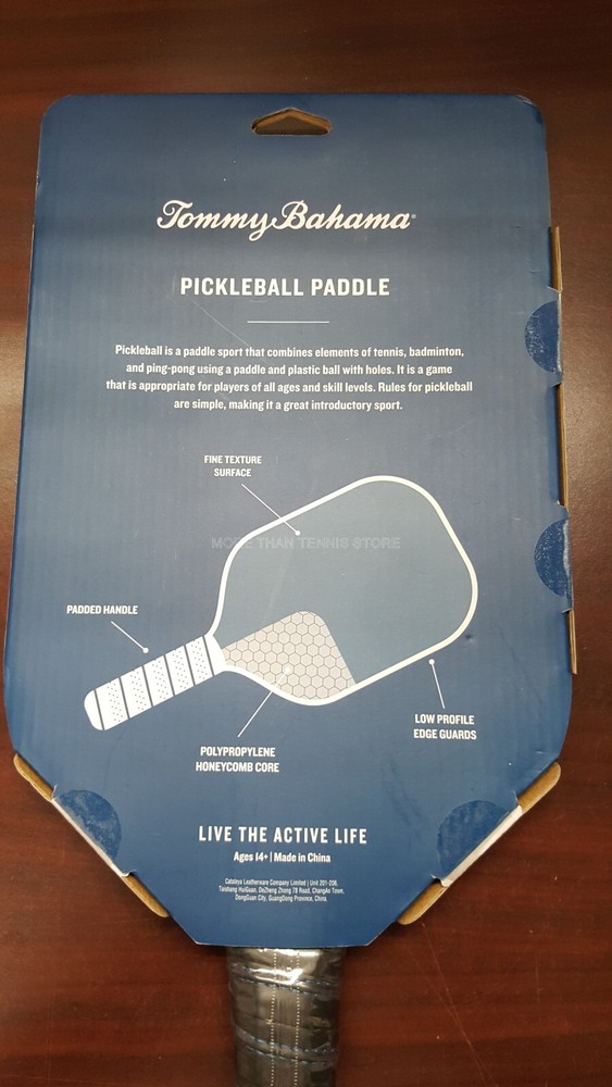 Tommy Bahama Pickleball Paddle Textured Surface Light Blue Polypropylene honey