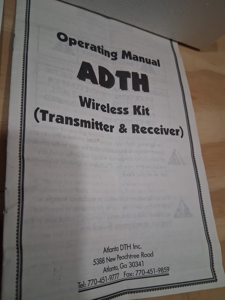 ADTH wireless transmitter and receiver kit rear observation system ROS-WLKIT