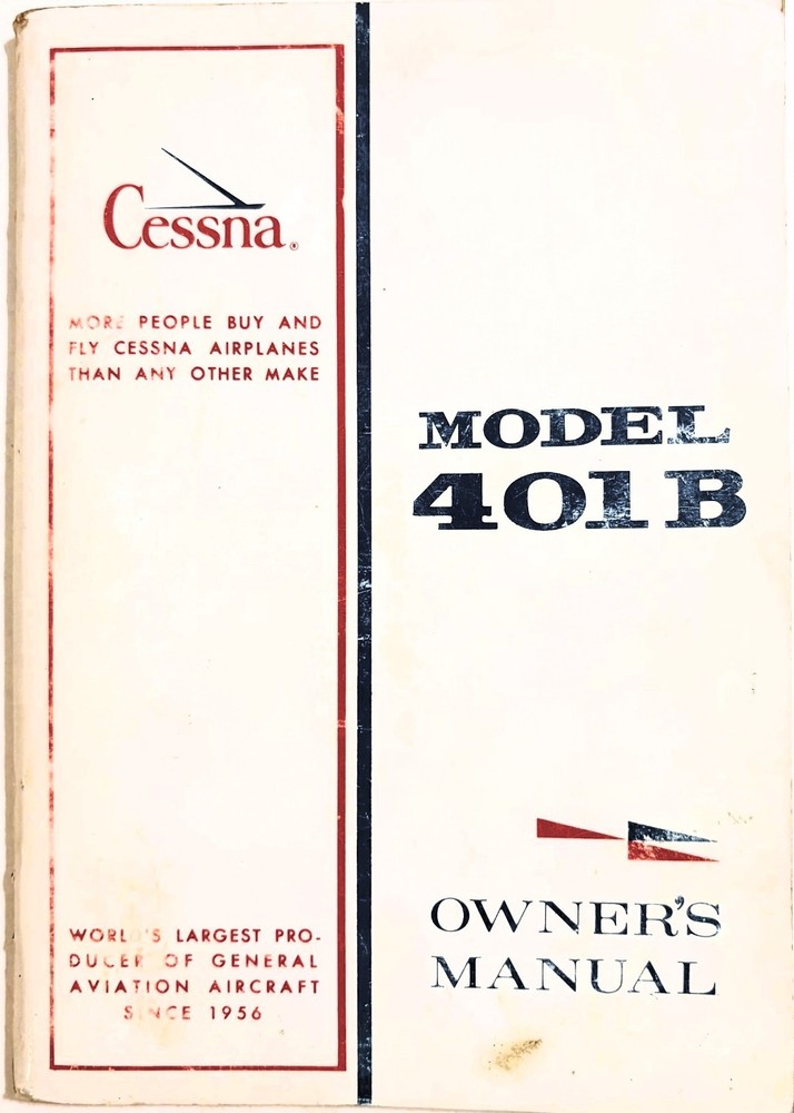Cessna 1972 Model 401B Owner's Manual