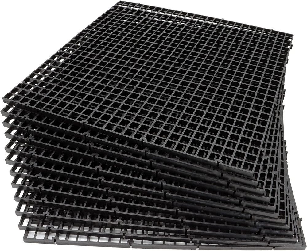 12 Pcs Aquarium Fish Tank Divider Plastic Egg Crate Aquarium Filter Bottom Tray