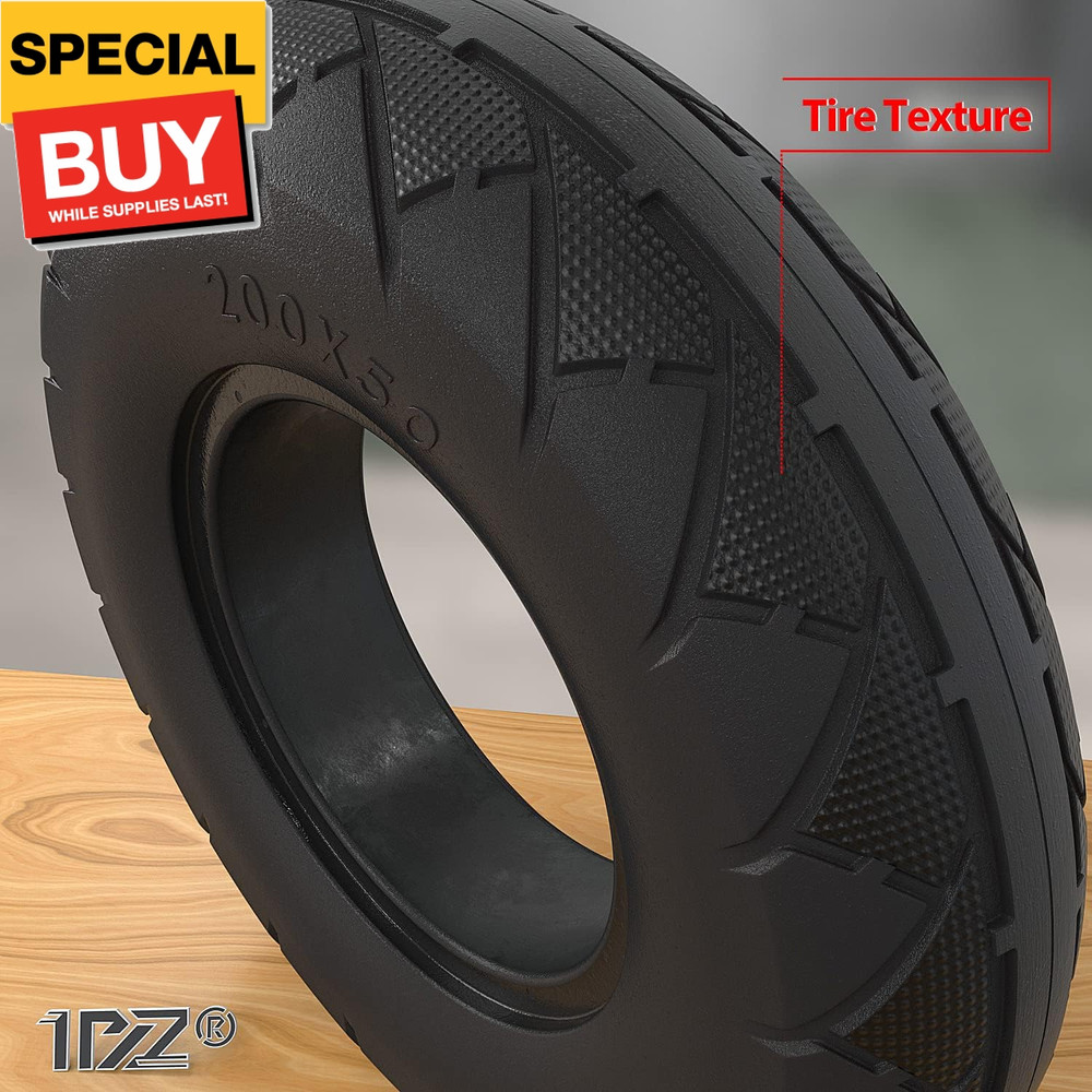 200x50 (8x2) Solid Tire Replacement for Razor E100 E150 E175 E200 Gas Scooter Sc