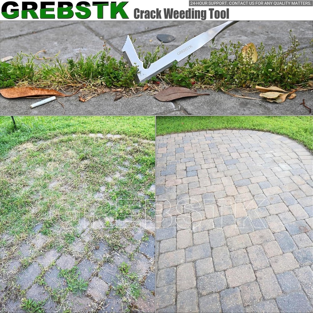 Crack Weeder Tool: L-Shaped Blade for Precision Moss and Weed Removal
