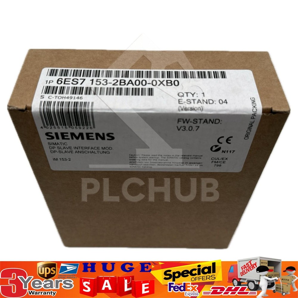 New Siemens 6ES7153-2BA00-0XB0 6ES7 153-2BA00-0XB0 ET200M, INTERFACE IM153-2 HF