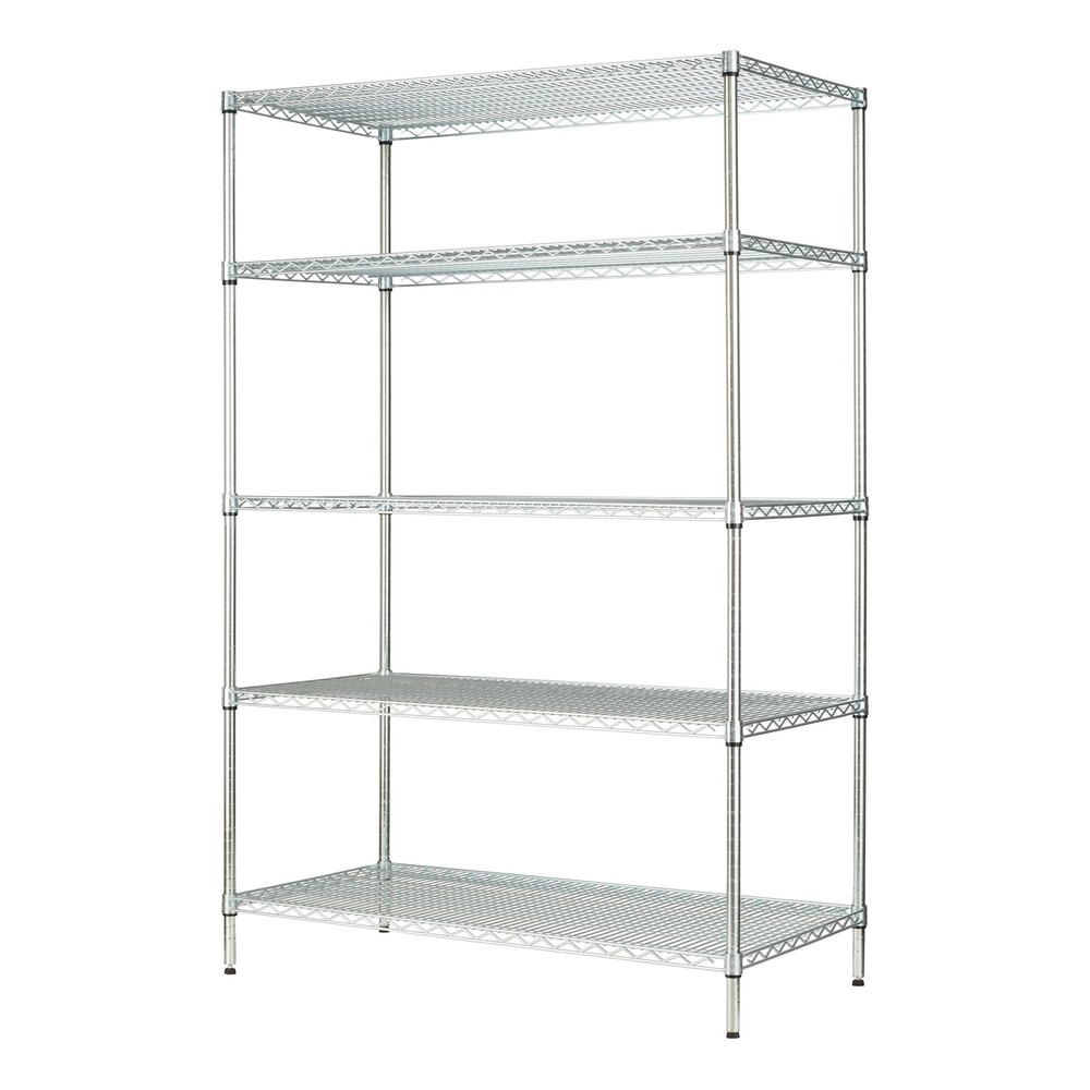 5-Tier Wire Storage Shelving Unit Adjustable Kitchen Garage Organizer Shelf Rack