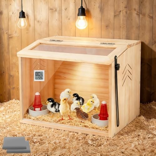 Chick Brooder Box,Brooder Box for Chicks,16"Lx12"Wx12"H, 16"L x 12"W x 12"H.